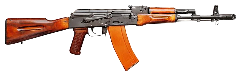 AK-74 assault rifle — real-world reference photo — not the in-game model
