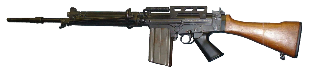 FN FAL battle rifle — real-world reference photo — not the in-game model